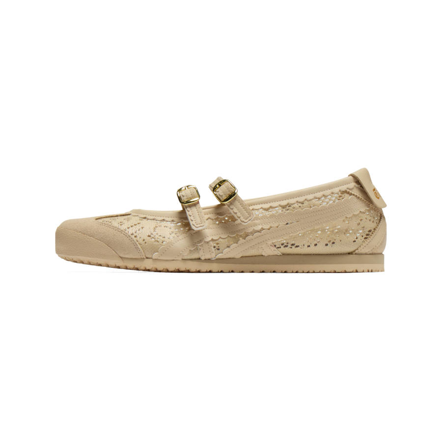 Onitsuka Tiger MEXICO 66 TGRS Fabric Mary Jane Shoes Women's Beige