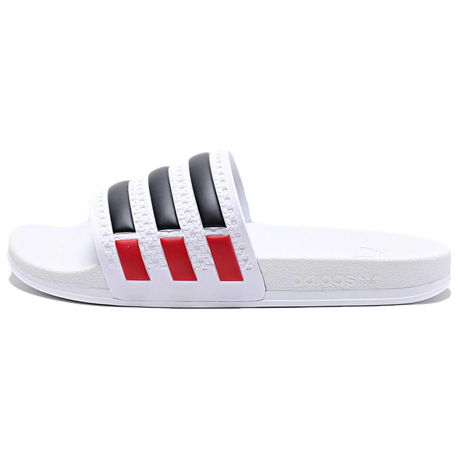 Adidas Originals Adilette Comfortable Slide Slippers Unisex White Black Red