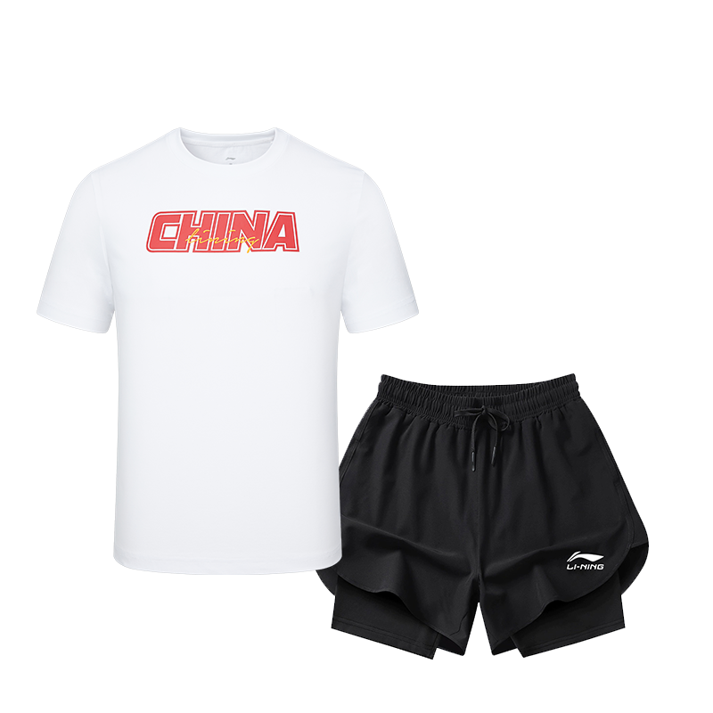 Li-Ning Li Ning Fitness Sets Unisex Crew Neck Moderate
