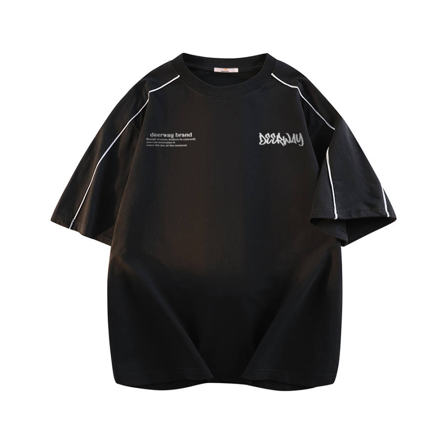 DEERWAY T Shirts Unisex Crew Neck Moderate Straight Fit
