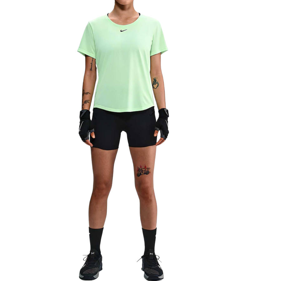 Nike Nike T Shirts Women's Steam Green/Black Crew Neck Moderate