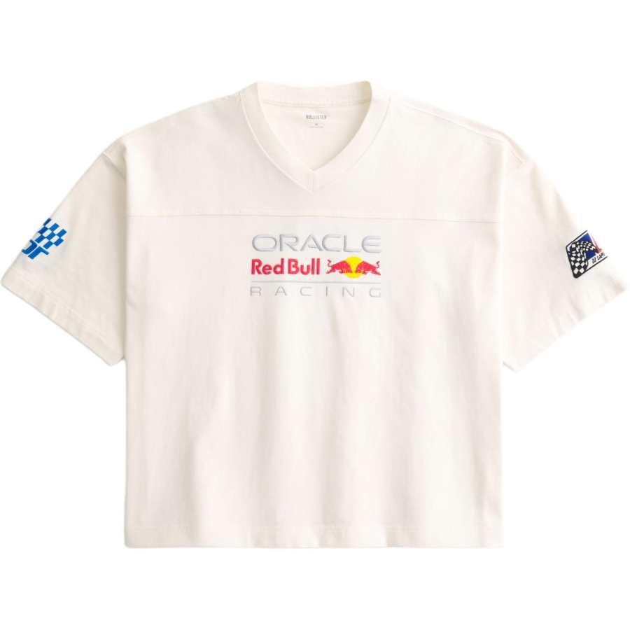 Hollister/ T Shirts Men's Ecru Crew Neck Moderate Straight Fit