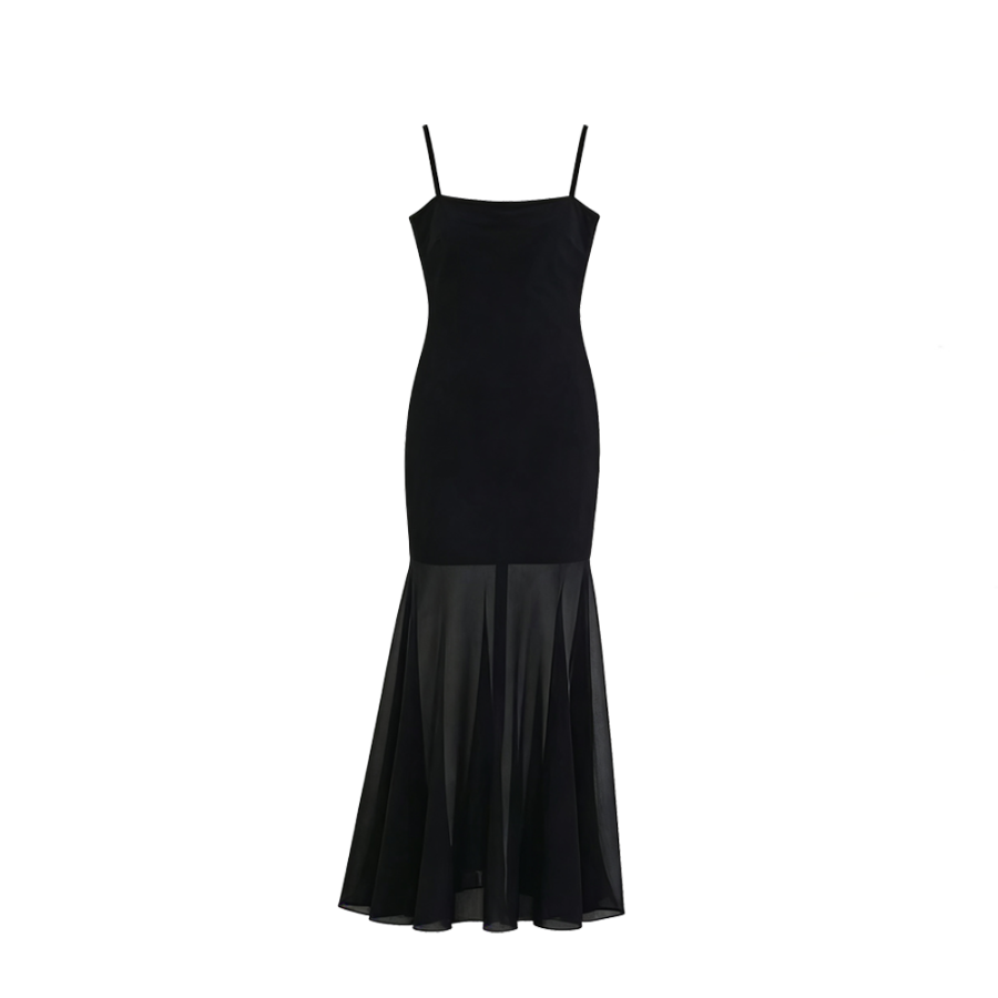 CPAURA Slip Dresses Women's Boat Neck Thin Long