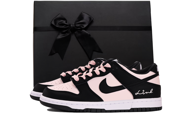 Nike Nike Dunk Coverage Slip Resistant Low top Skateboard Shoes Women's Black Pink