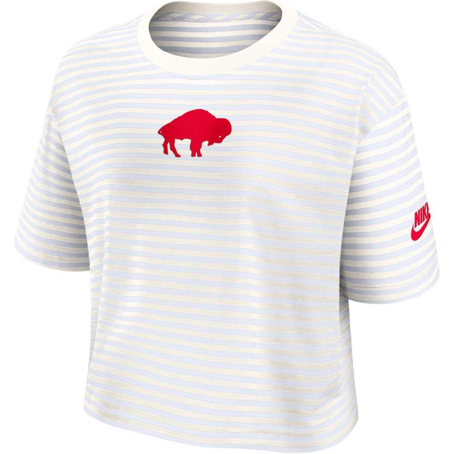Nike Nike Buffalo Bills Striped Women's Nike Nfl Cropped T-Shirt