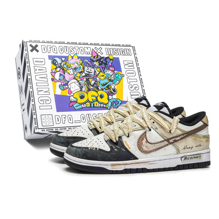 Nike Nike Dunk Mocha Journal Box Leather Abrasion Resistant Lightweight Low top Skateboard Shoes Men's Brown