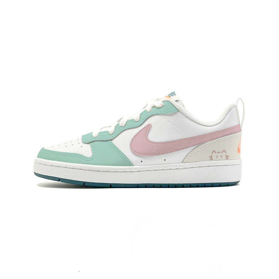 Nike Nike Court Borough 2 Lime Maris Sal Leather Low top Kids' Skateboarding Shoes Teenagers