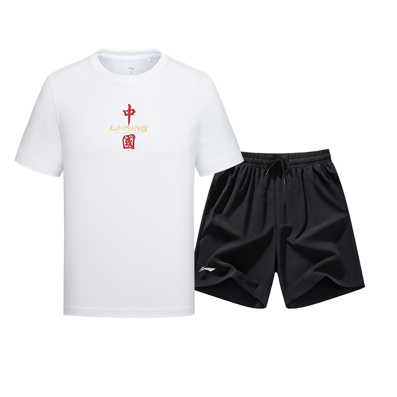Li-Ning Li Ning Fitness Sets Unisex Crew Neck Moderate