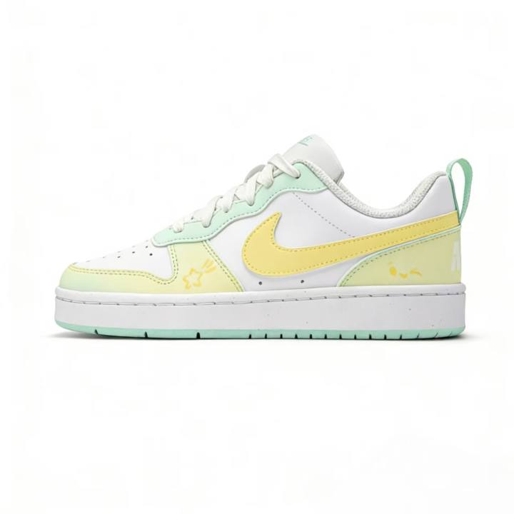 Nike Nike Court Borough Cushioning Slip Resistant Low top Skateboard Shoes Unisex White Cyan