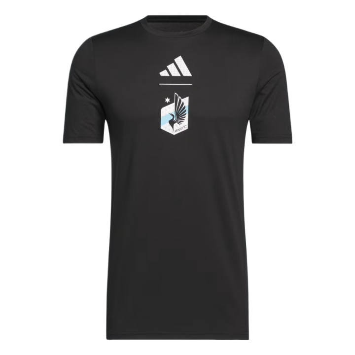 Adidas Adidas T Shirts Men's Black/Mls Mn3 Mua Crew Neck Moderate