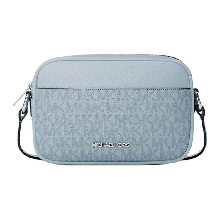 MICHAEL KORS Jet Set Travel Coated Canvas Camera Bag Crossbody Bag Small Women's Ocean Blue
