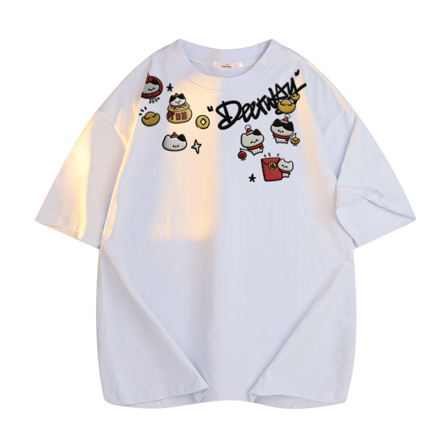 DEERWAY T Shirts Unisex Crew Neck Moderate Straight Fit