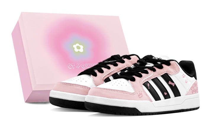 Adidas Adidas ENTRAP Skateboard Shoes Unisex Low Top Black/Pink