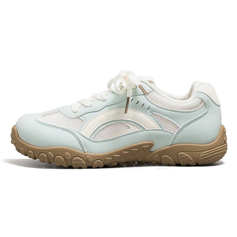 Warrior Cushioning Height Increasing Abrasion Resistant Lightweight Low top Casual Shoes Women's Light Blue Beige