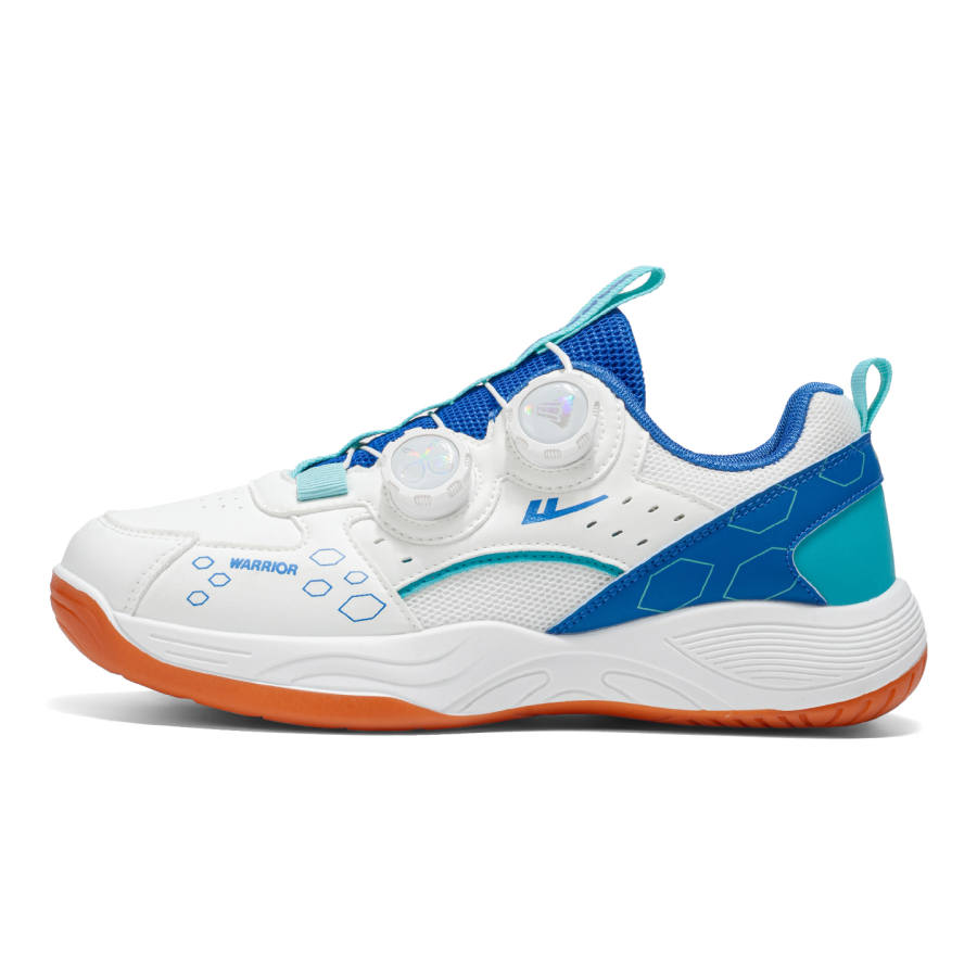 WARRIOR Badminton Shoes Men's Low Top White/Red/Dark Blue, White/Blue, White/Black/Gold