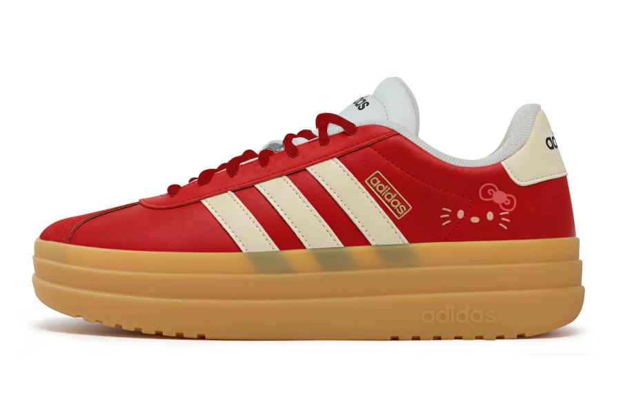 Adidas Adidas VL Court Bold Hawthorn Abrasion Resistant Slip Resistant Low top Skateboard Shoes Women's Red