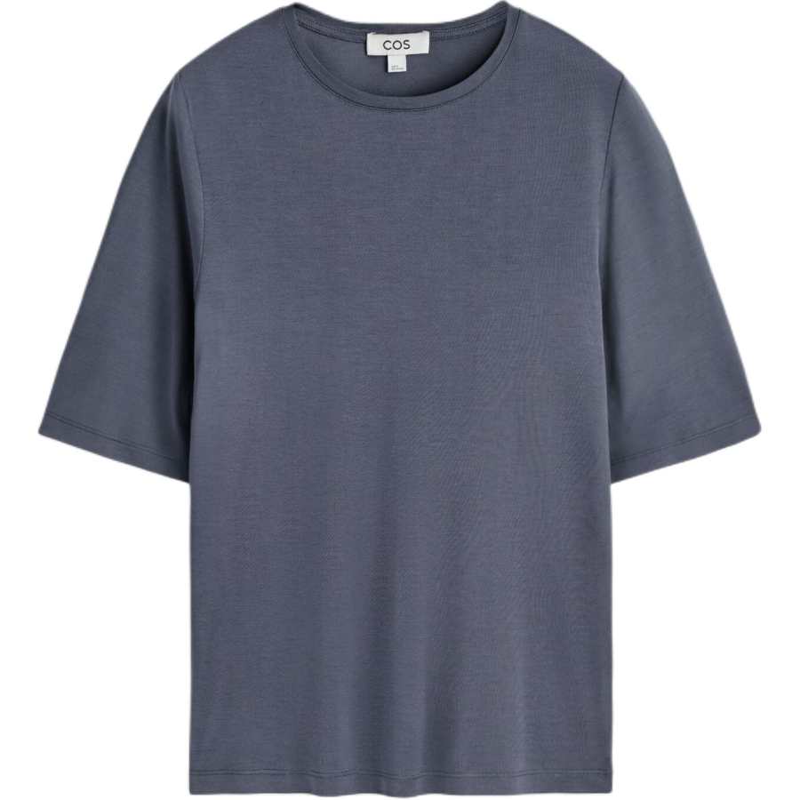 COS T Shirts Women's Steel Blue Crew Neck
