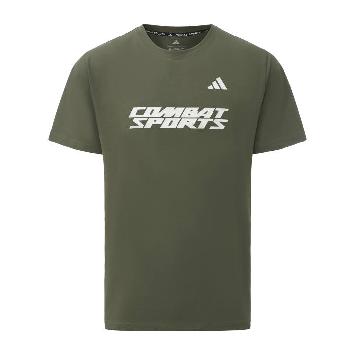 Adidas Adidas Crew Neck Short Sleeved T Shirts Unisex Olive Green