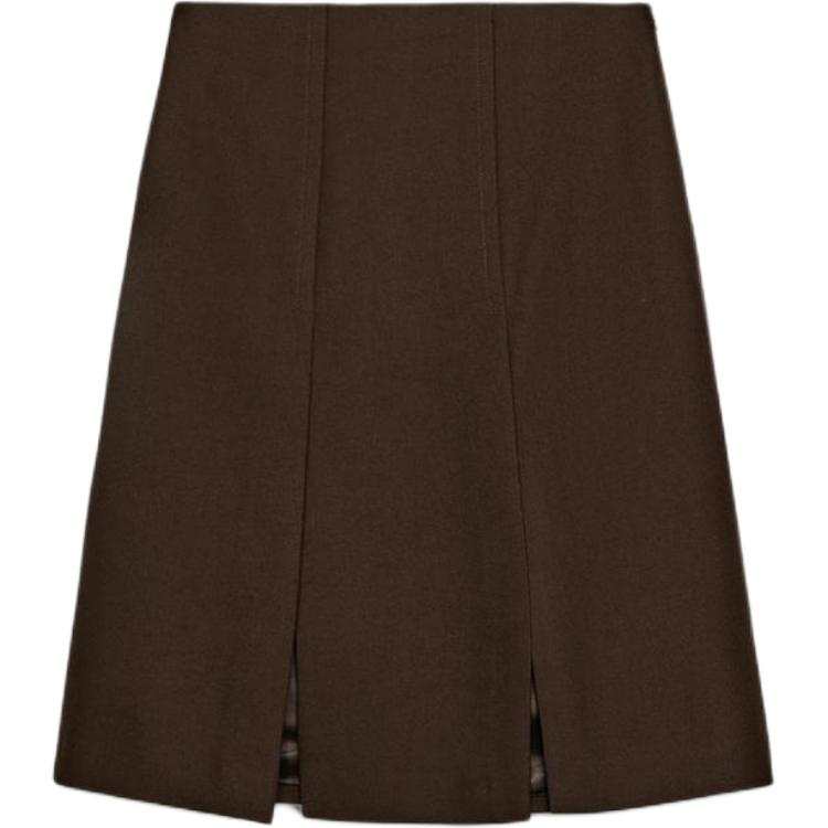 ZARA Casual Long Skirts Women's Brown Moderate