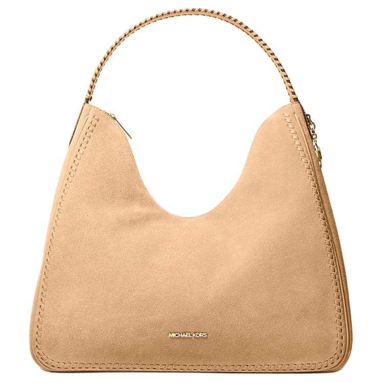 MICHAEL KORS Suede HOBO Shoulder Bag Women's Camel