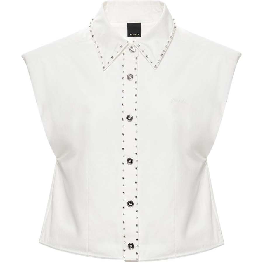 PINKO Shirts Women's White Lapel Moderate Other