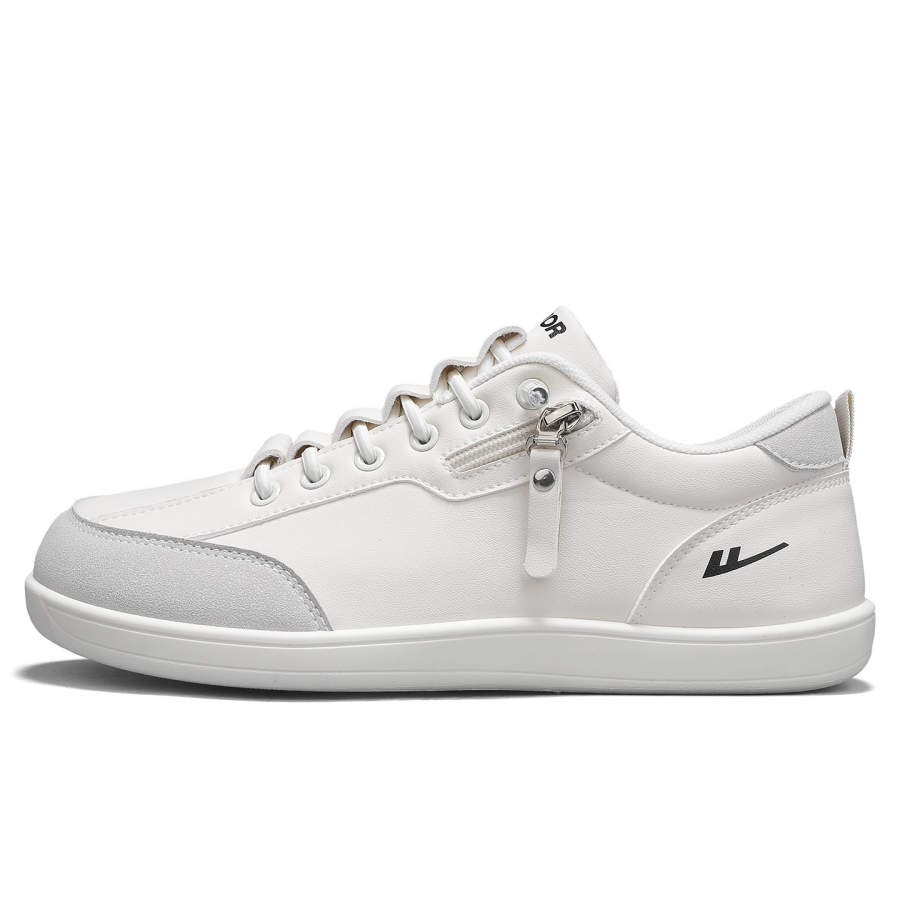 WARRIOR Skateboard Shoes Men's Low Top White Green/Beige Brown