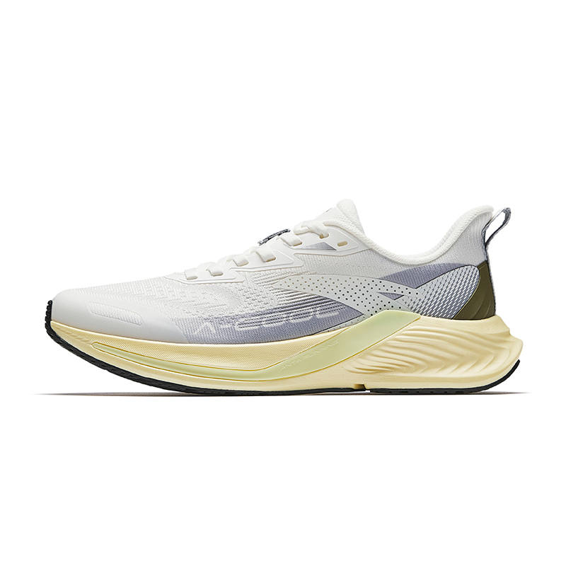Anta Hydrogen Run Cool Textile, Rubber Low top Running Shoes Women's White Gray Green