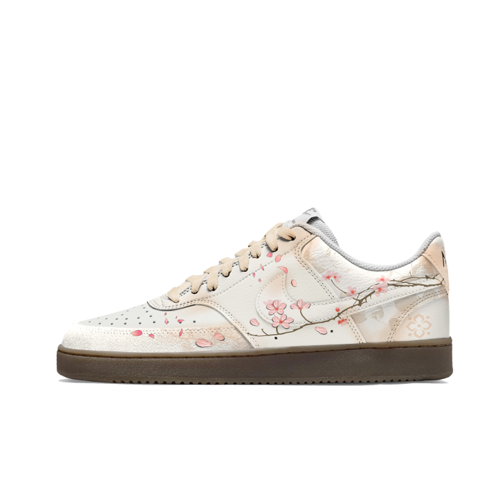 Nike Custom Shoes Nike Court Vision 1 Spring Blossom Branch Cushioning Slip Resistant Low top Skateboard Shoes Unisex