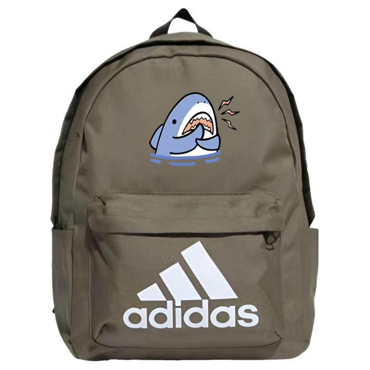 Adidas Adidas Fabric Backpack Unisex Strata Olive Green & White