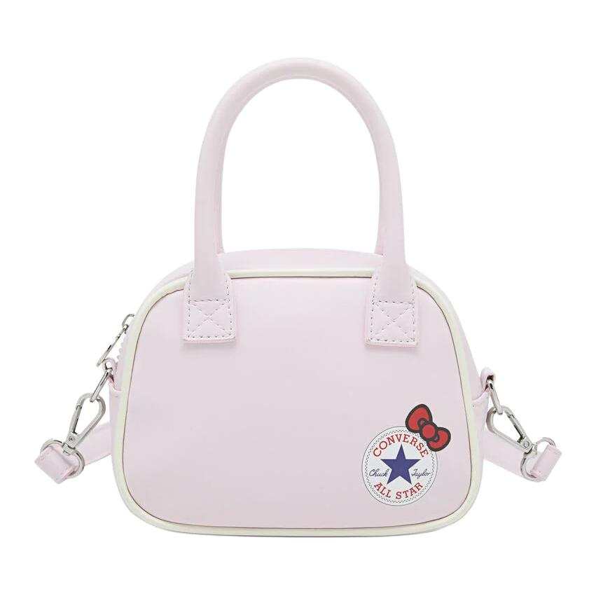 Converse X Hello Kitty Collaboration Patent Leather Bowling Bag, Handbag Women's Pink