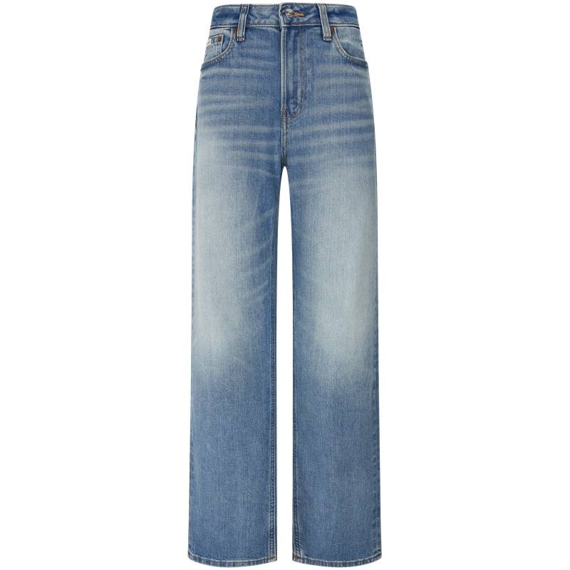 Calvin Klein Jeans Women's UZ0 Denim Blue Moderate Straight Fit Pants