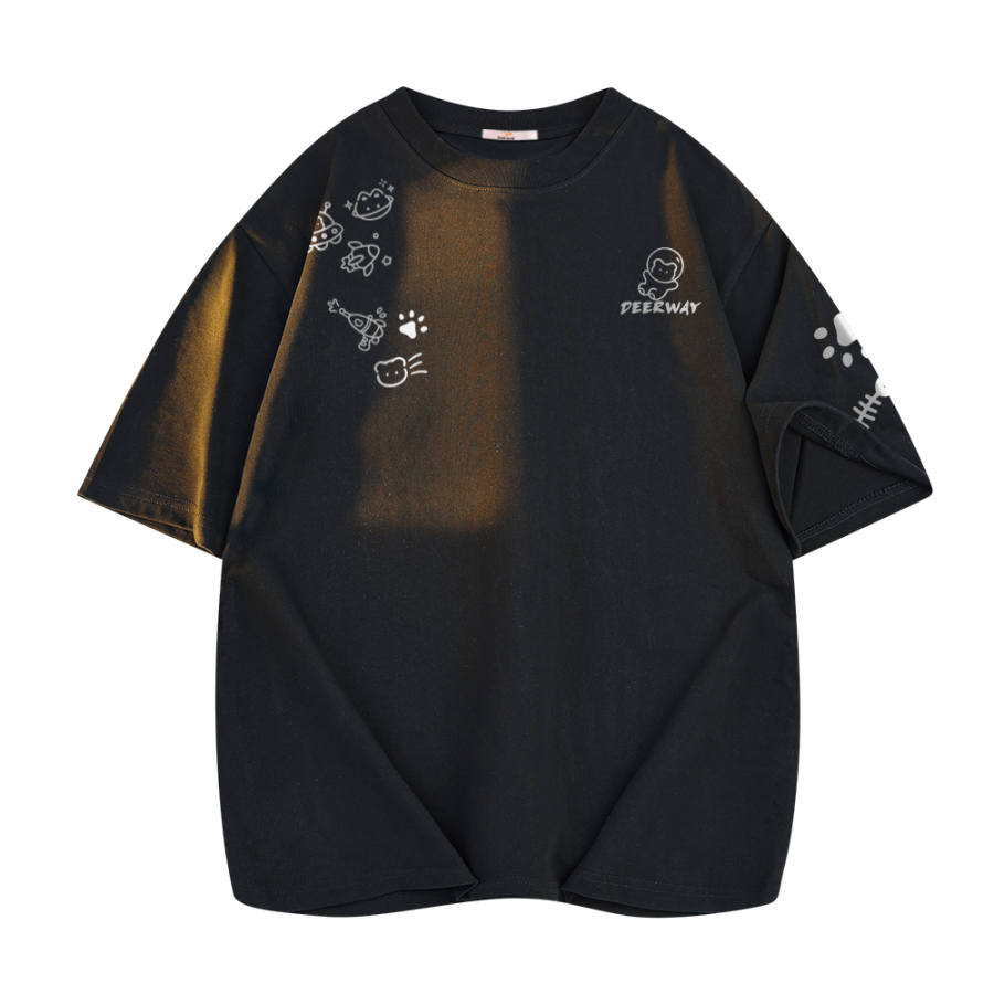 DEERWAY T Shirts Unisex Crew Neck Moderate Straight Fit