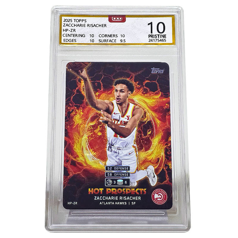 Topps Hot Prospects Collection Zachery Rissa Player Card 25th Anniversary Fiery Flame Special Edition Graded Cards 1 Pc