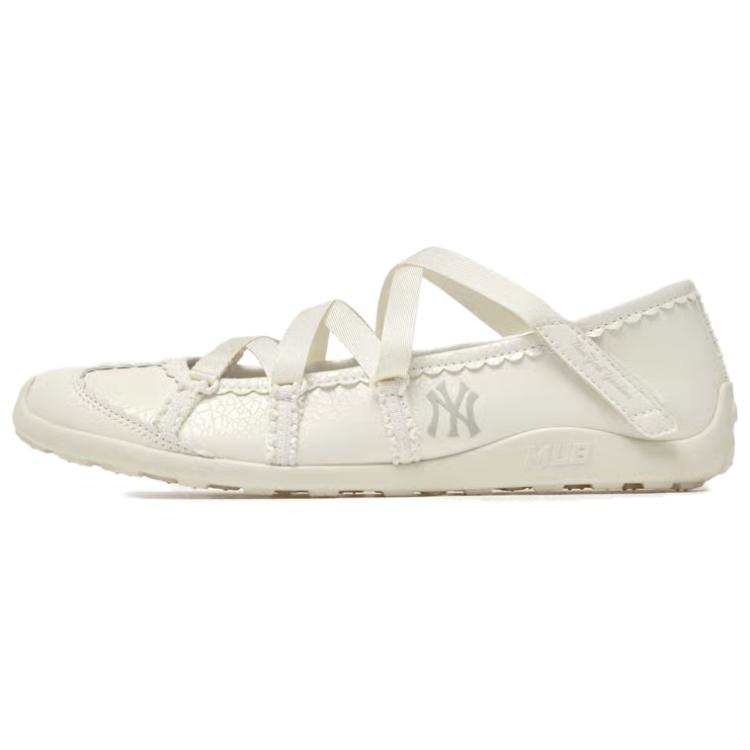 MLB New York Yankees Flat Mary Jane Shoes Women's White