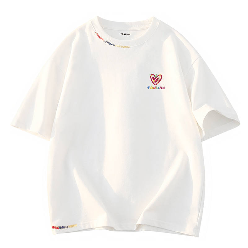 Tonlion T Shirts Unisex Crew Neck Moderate Straight Fit