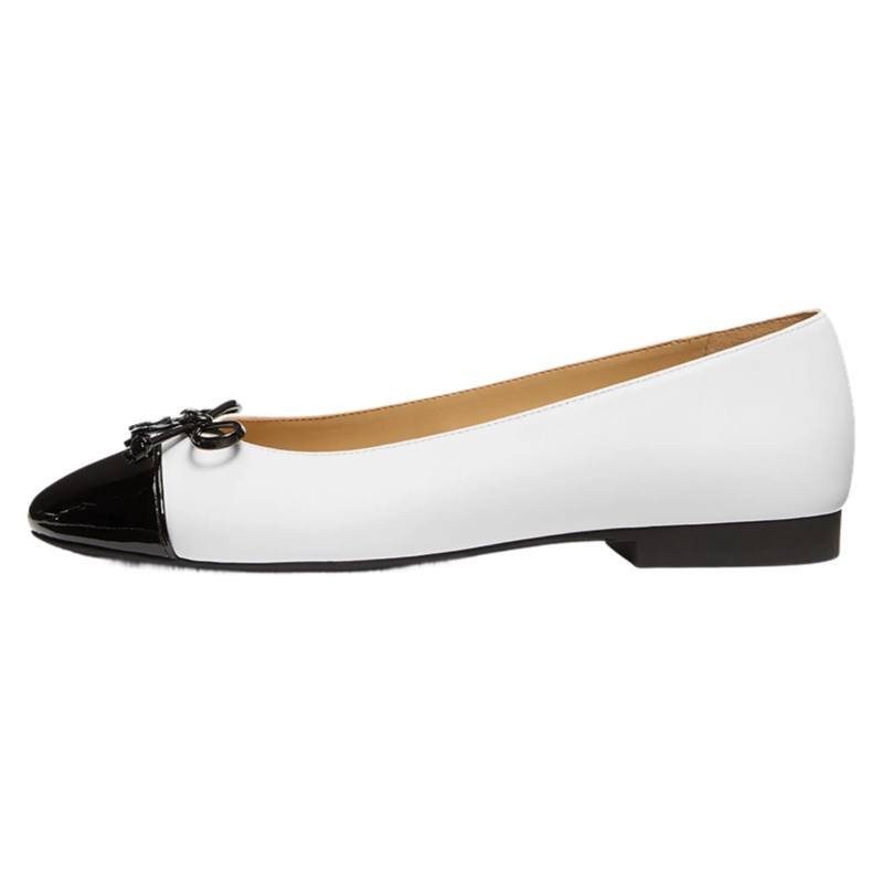 MICHAEL KORS Piper MK Sheepskin Casual Shoes Women's White & Black