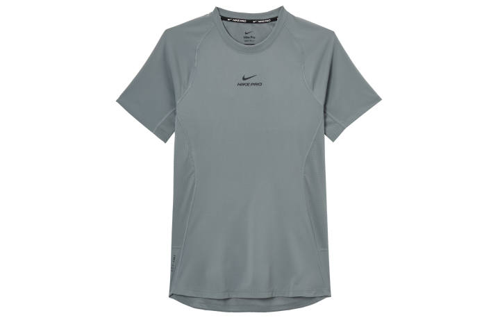 Nike Nike Pro T Shirts Men's Gray Crew Neck Moderate