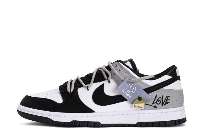 Nike Nike Dunk Coverage Slip Resistant Abrasion Resistant Low top Skateboard Shoes Unisex Black Gray