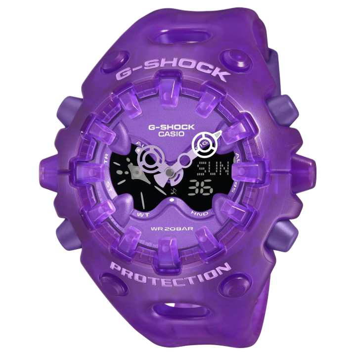 CASIO CASIO GA V01 Collection Quartz Movement Resin Strap Watch Men's Watches Purple Watch Dial