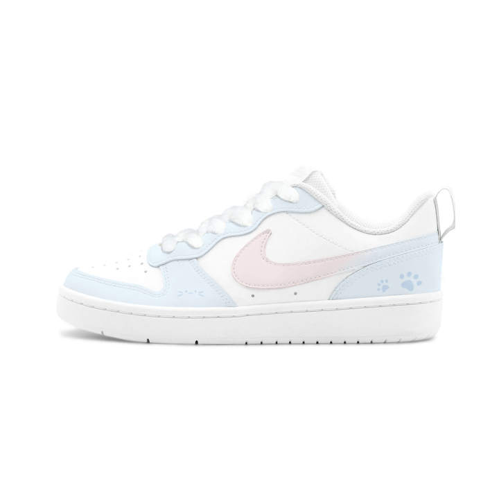 Nike Nike Court Borough 2 HEY Light Sea Pink Shell Cushioning Abrasion Resistant Slip Resistant Low top