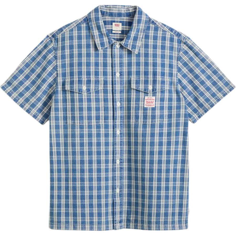 Levis Levis Shirts Men's Blue Lapel Moderate