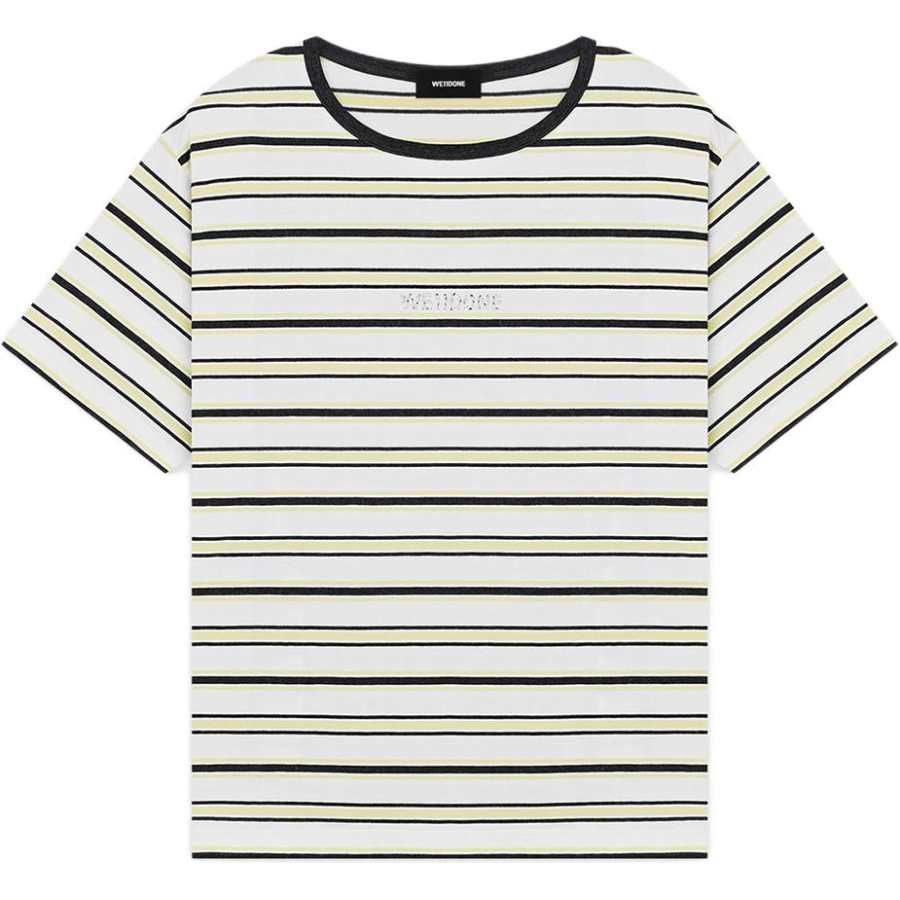 WE11DONE T Shirts Unisex White Crew Neck Straight Fit