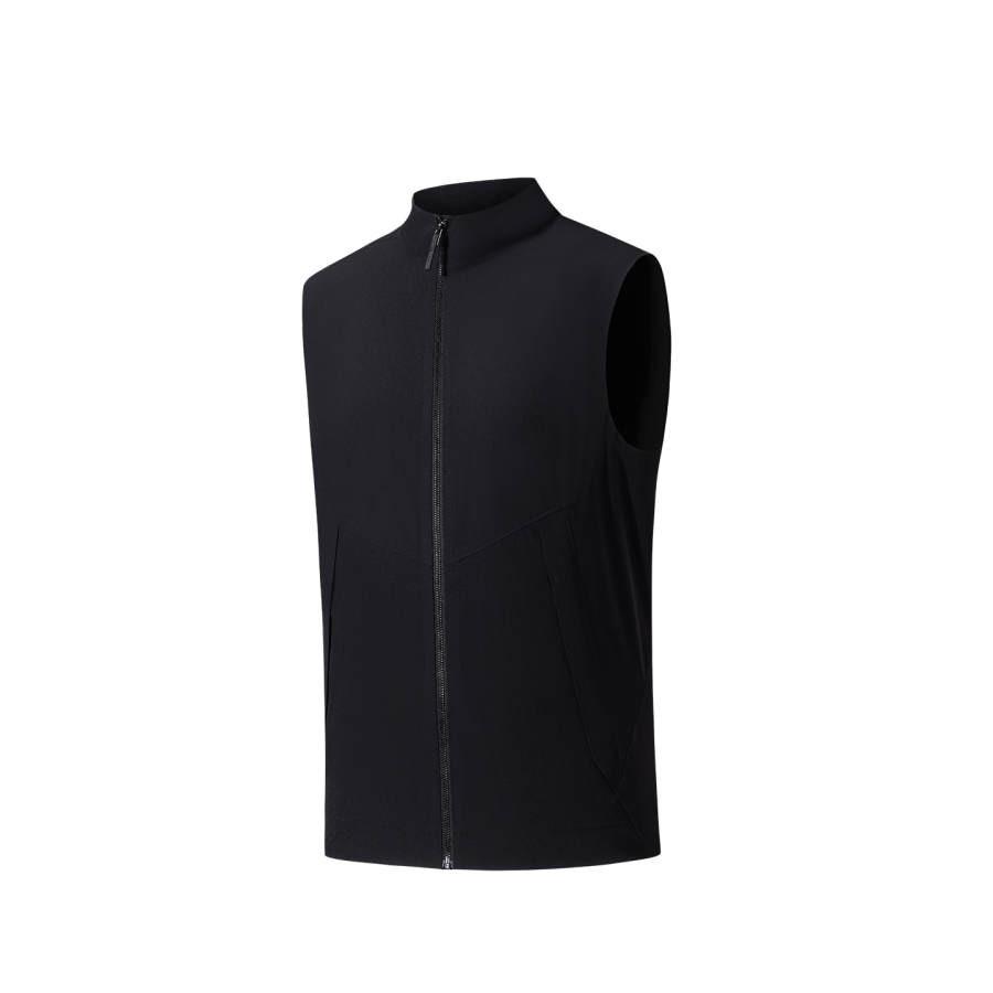 ANTA ANTA Vests Men's Basic Black 2 Stand Collar Other
