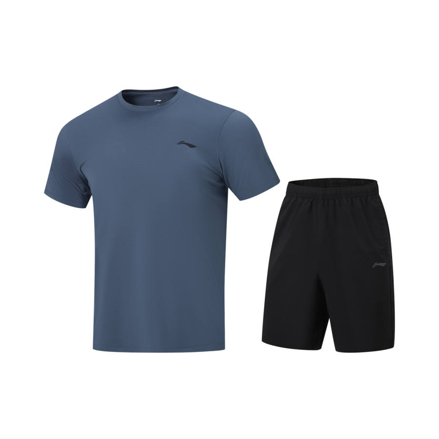 Li-Ning Li Ning Fitness Series Sports Suit Men's Blue Black