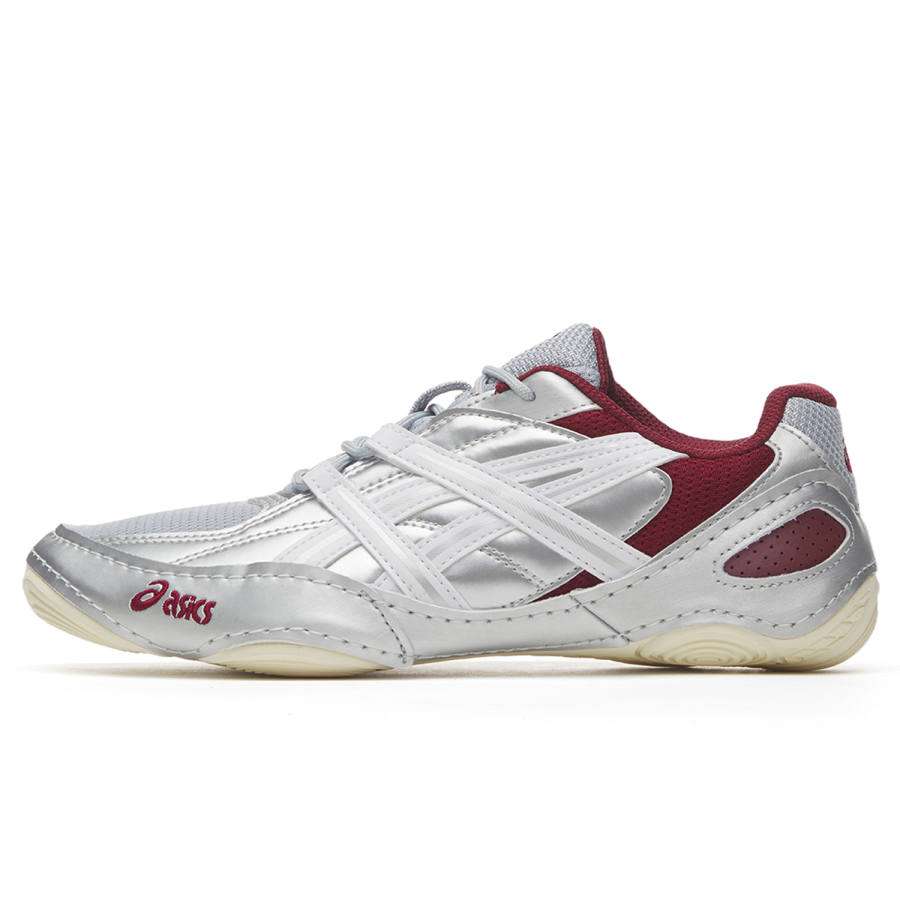 ASICS ASICS Hypersync Breathable Coverage Lightweight Low top Casual Shoes Unisex Vintage Silver Red