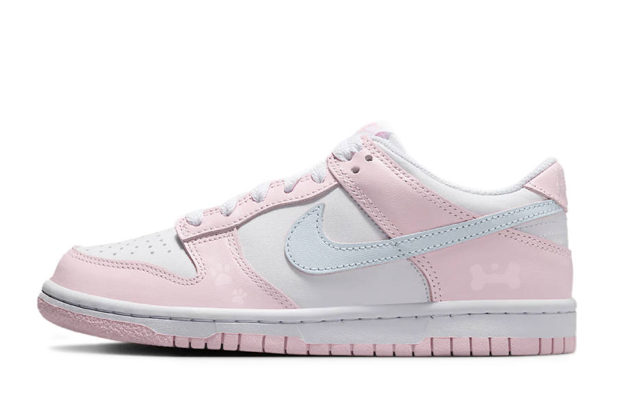 Nike Nike Dunk Sea Salt Is Lush Abrasion Resistant Low top Kids' Skateboarding Shoes Pink Blue Teenagers