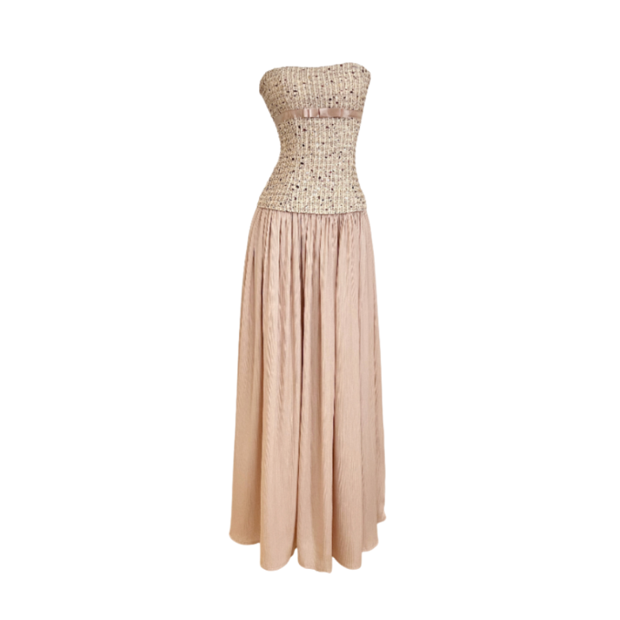 MTHE Sleeveless Dresses Women's Champagne Moderate Long
