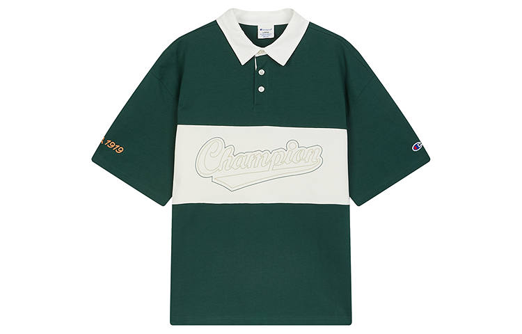 Champion Campus Polo Shirts Unisex Lapel Moderate Straight Fit