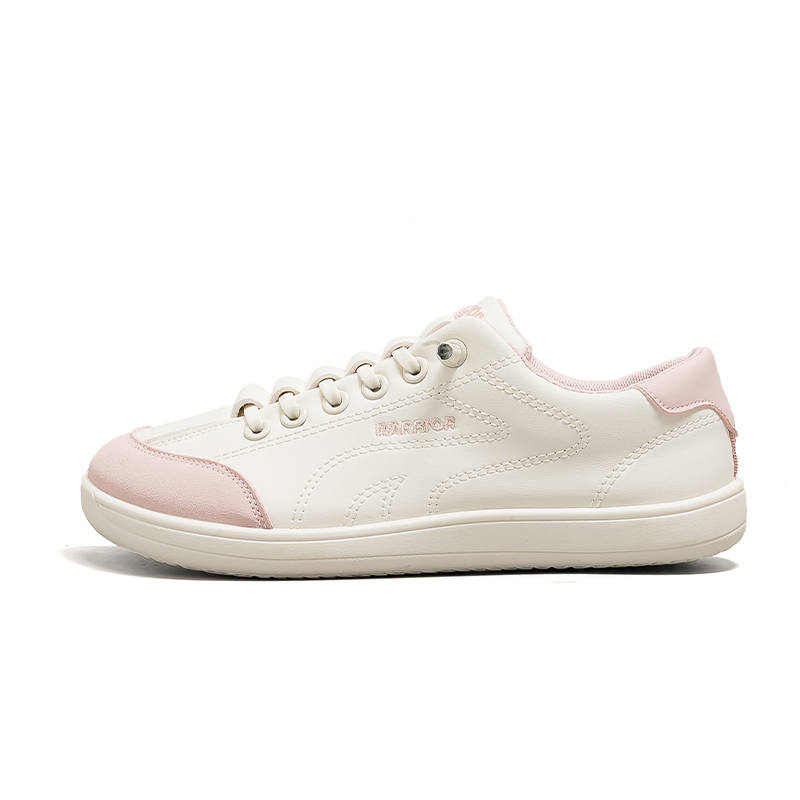 Warrior Abrasion Resistant Lightweight Low top Skateboard Shoes Women's Beige Pink