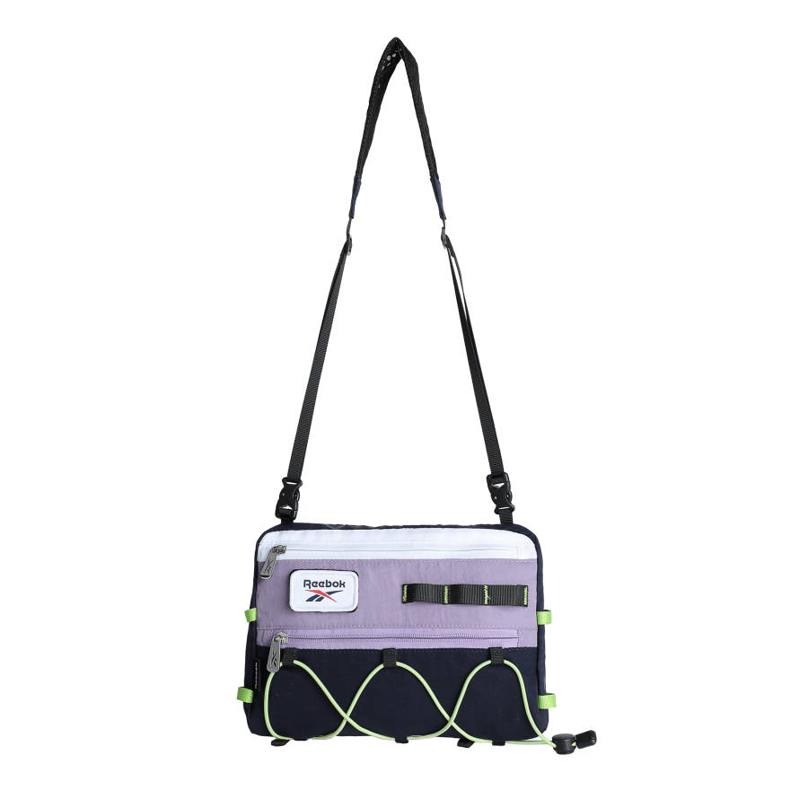 Reebok Fabric Crossbody Bags Unisex Night Shadow Purple/Stone Gray Green
